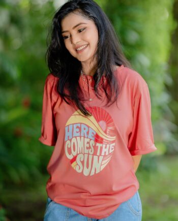 Sun - Oversized tshirt - red orange