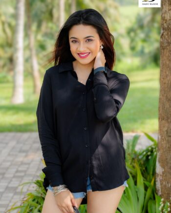 Oversized Button down shirt - Black