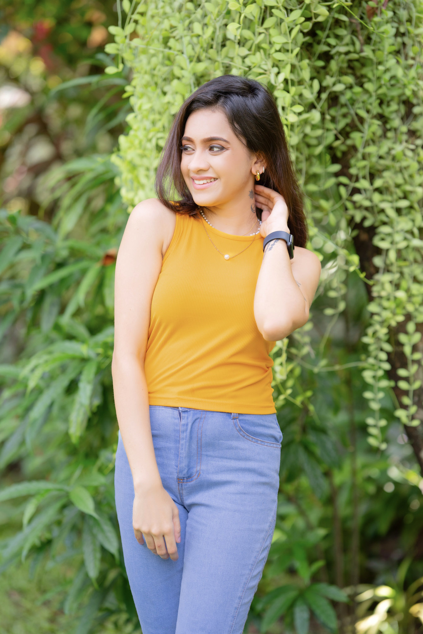 Melody tank top -golden yellow