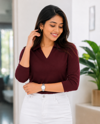 Elly top in Chestnut brown