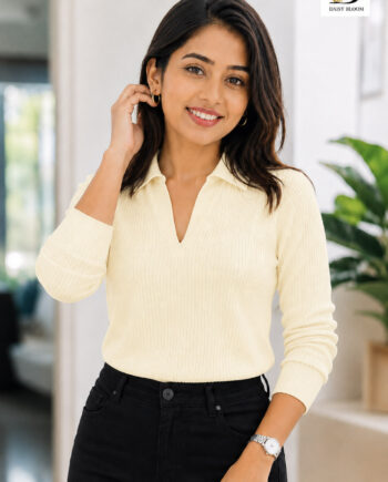Elly top in Bright Cream