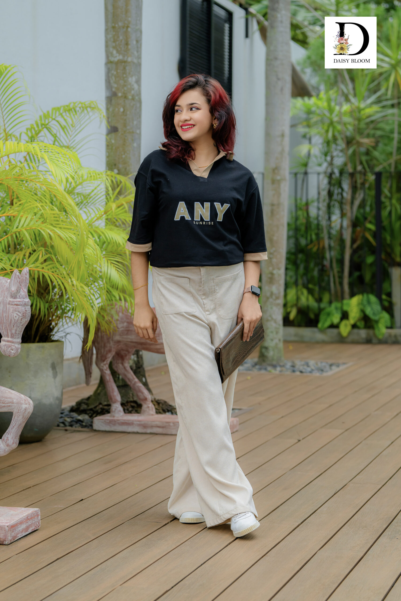 oversized polo T-shirt - Jet Black