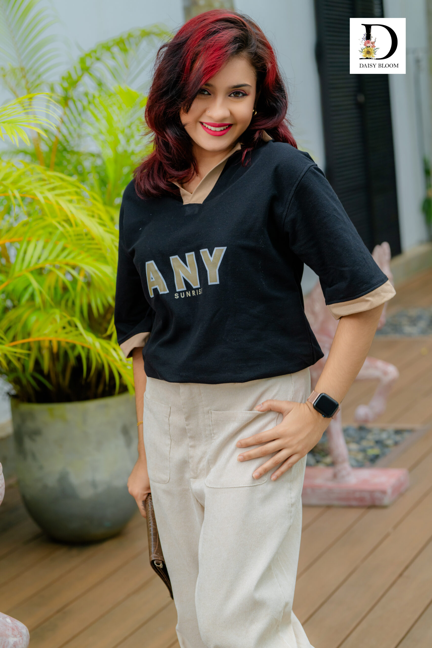 oversized polo T-shirt - Jet Black