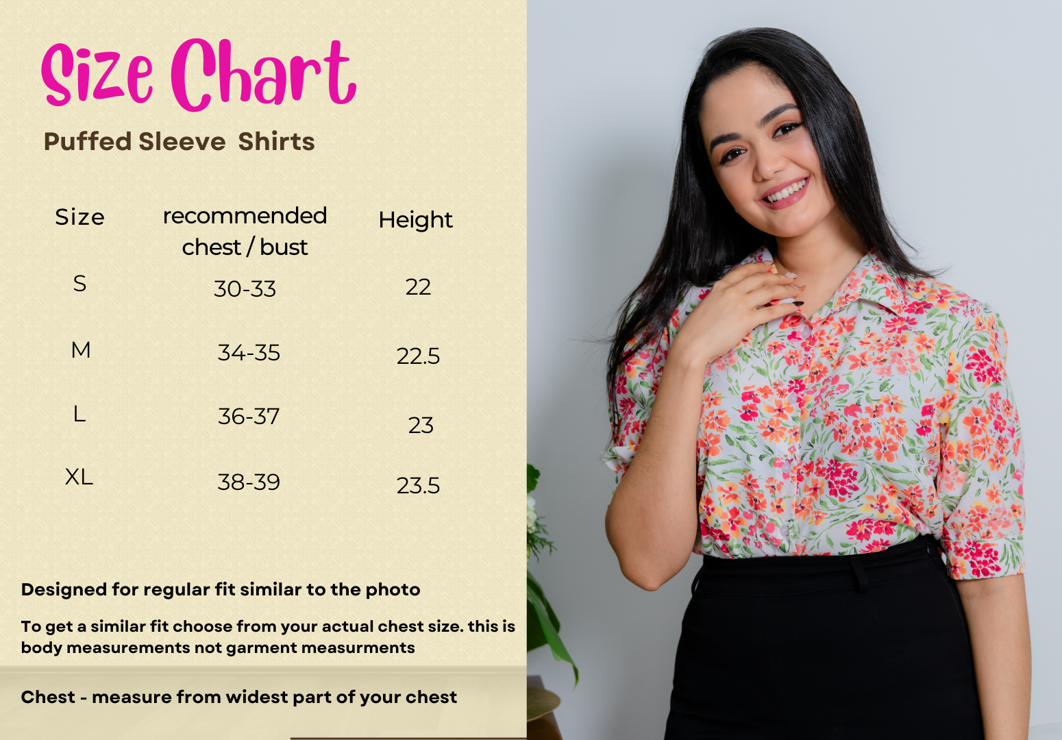 Amber Petals Puffed Sleeve shirt blouse