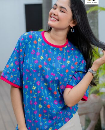 Azure Bloom oversized T-shirt 💙